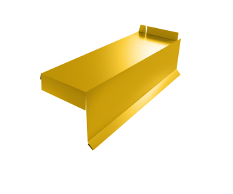 картинка Планка торцевая сегментная Квадро профи Правая стартовая 0,45 PE RAL 1018 цинково-желтый Центр Кровли