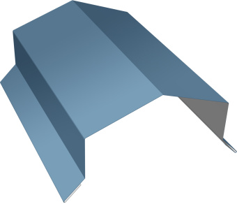 картинка Парапетная крышка угольная 100мм Grand Line 0,45 Drap ТХ RAL 5024 пастельно-синий (2,5м) Центр Кровли