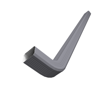 картинка Труба гофрированная Vortex Lite 76х102х3000мм с коленом PE RAL 7004 сигнльный серый Центр Кровли