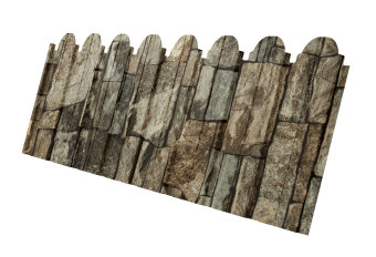 картинка Профнастил C10B фигурный 0,45 Print Elite Fine Stone TwinColor Центр Кровли