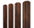 Штакетник Twin фигурный 0,45 Print-Double Premium Cherry Wood Dark F Центр Кровли
