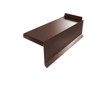 картинка Планка торцевая сегментная Квадро профи Правая 0,5 Satin Matt RAL 8017 шоколад Центр Кровли