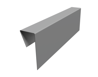 картинка Планка приемная оконная фибросайдинга 0,45 PE с пленкой RAL 9006 бело-алюминиевый (3м) Центр Кровли