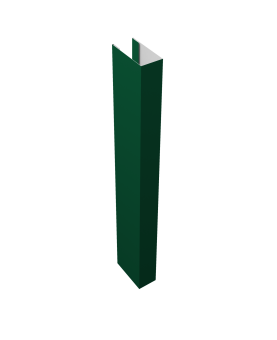 картинка Стойка Texas 0,5 Satin RAL 6005 зеленый мох (для калиток и ворот) (2,5м) Центр Кровли