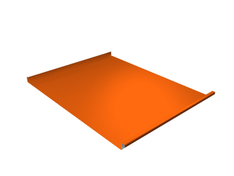 картинка Фальц двойной стоячий Grand Line 0,45 PE с пленкой на замках RAL 2004 оранжевый Центр Кровли