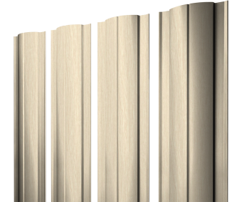 картинка Штакетник Круглый с прямым резом 0,45 Print Elite Milky Wood TwinColor Центр Кровли