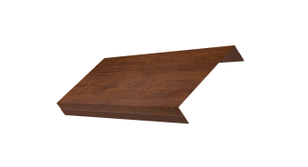 картинка Ламель обратная 125 забора жалюзи Texas 0,45 Print Premium с пленкой Golden Wood Fresh TwinColor Центр Кровли
