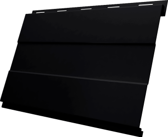 картинка Вертикаль 0,2 prof Grand Line 0,45 Drap-double TX с пленкой RAL 9005 черный Центр Кровли