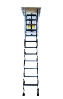 картинка Лестница чердачная ножничная FAKRO LCS-E (CH) 70х100/300 (металлическая, с автоматической системой управления с пульта) Центр Кровли